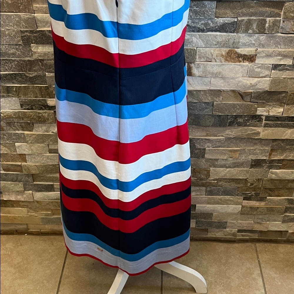 Tommy Hilfiger Red, White & Blue Striped Sleeveless Dress - Picture 5 of 14